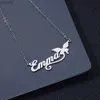Pendant Necklaces Customized Name Butterfly Necklace Womens Stainless Steel Silver Customized Letter Chain Necklace Charm Christmas JewelryWX