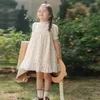 Girl Dresses 2024 AncoBear Summer Daily Dress For Baby Girls Infants Floral A-line One-piece Children Spanish Stylish Frock Kids Wear