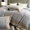 Conjuntos de cama Conjunto de 4 peças de algodão de algodão um edredom de cama nua de 80 espessos de pele nua