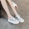 Casual Shoes Summer Net Bread Head Half Drag Sneakers For Women Thick Sole Inside ökar läder Kvinnliga Zapatos de Mujer