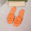 Designer Sandals Women Interlocking G Slides Slifori di gomma Signore Ladies Flat Beach Jelly Script Orange Summer Fall Mules Outdoor Waterproof Slipper Dimensioni 35-41 con scatola