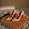 Women Red Sole Pumps 2024 Sexy Bottom Pointed Toe Black Thin High Heel Shoes 8cm 10cm 7cm Shallow Wedding Shoe 240424