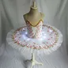 Weiße professionelle ballerina ballet tutu für Kinder Kinder Mädchen Mädchen Erwachsene Pfannkuchen Tutu Tanz Kostüme Ballettkleid Mädchen 240426