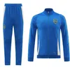 24 25 Boca Juniors Jaqueta de Tracksuit para adultos Long Zipper Men's Soccer Jacket Set, traje de treinamento de futebol de manga longa, Maradona Tevez de Rossi Treinamento