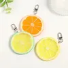 Keychains PVC Simulation Fruit Key Chain Lemon Slices Food Models Funny Shooting Props Car Chains Bag Hanging Jewelry Gifts