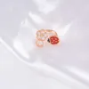 Dernières anneaux bijoux de luxe Nouveau tempérament sept anneaux de rose en or 18K pour les femmes avec une cleefly commune