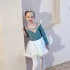 Stage Draag Ballet Dancing Jurk kindermeisjes voor kinderen met korte mouwen peuter kleding lichaamskledingoefening