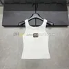 Summer Sport Top Women Women Sleeveless traspirante Top Designer Elastic Tessuto Elastic