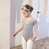 Stage Draag Ballet Dancing Jurk kindermeisjes voor kinderen met korte mouwen peuter kleding lichaamskledingoefening