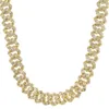 Роскошные украшения для мужчин ювелирные изделия 925 Серебро с 14 -каратным золотым ожерельем 15 мм VVS1 Diamond Moissanite Baguette Cut Кубинский цепь связи