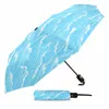 Parasol oceaniczne fale streszczenie letnie automatyczny parasol Parasol składanie przenośne parasol wiatterproof