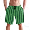 Mäns shorts Vattenmelonband Green Beach Summer Swim Trunks Sport som kör baddräkter med meshfoder och ficka