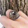 Cluster anneaux Classic Trend Luxury Zircon Ring Temperament Fashion Temperament Set Black Crystal Charm Engagement Bijoux