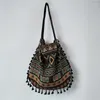 Torby wieczorowe Vintage Bohemian Fringe ramię worka kobiety Tassel Boho Hippie Gypsy torebki damskie otwarte