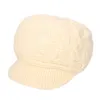 Ball Caps Solid-Color Twisteds Beret Hat Anti-Freezing Warm Casual Hats For Dating Shopping