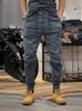 Herrbyxor 2023 Summer Army Pocket Mens Cargo Pants Elastic midja Y2K Tactical Military Pants Mens Outdoor Hip Hop Mountain Trouser J240429