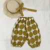 Kleidungssets Kleinkind Kinder Girls Biege Biege Top Polka Punkthosen zweiteilige Sommerkleidung Outfits 1 2 3 4 5 6 7 Jahre