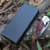 New Centerless Damascus Folding Pocket Knife Outdoor Camping Self-defense Knife Rosewood Handle Custom EDC Tool Knife