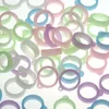 Band de lonyard de silicone 20 mm Glow Luminal dans le collier de silicium foncé O Clips d'anneau String Necy Corde Chaîne de chaîne de manège Couleur