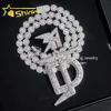 Anpassad brevhänge silver 925 VVS Moissanite Iced Out Diamond Hip Hop smycken halsband kubansk kedjebrev hänge desiger smycken