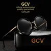 Солнцезащитные очки 2021 GCV Hot Sale Classic Мужские мужчины женщины великолепные солнцезащитные очки круглые кадры модные панк -стиль Новый металлический поляризованный T240428