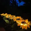 Décorations Sunflower Solar Solar Ground Outdoor Imperping Yard Power Power LED Artificial Flower Light for Courtyard Landscape Garden Decoration