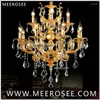 Люстры Meerosee Modern Luxury 12 Arms Crystal люстр легкий золотой подвеска подвеска Luster Lamp для лобби фойе D750 мм H750MM