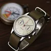 Armbanduhren 1963 Vintage Seagull ST1901 Bewegung Mechanische Chronographen Wache für Mann 40 mm wasserdicht 38 mm Saphir Herren Uhren leuchtend