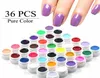 Hele36 pure kleur uv gel nail art tips diy decoratie voor nagel manicure gel nagellak extension pro gel vernissen make -up T3811778