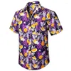 Men's Casual Shirts Hawaiian Full Print Short Sleeve Floral Button Down Tropical Shirt For Men Summer Holiday Beach Aloha TShirt