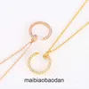 Cartre High End jewelry necklaces for womens classic nail collarbone chain popular light luxury inlaid with diamond plated 18K rose gold Original 1to1 With Real Logo