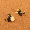 Schwarze Katzen Emaille Pin Sun Moon Punk Magie Custom Broschen Rucksack Revers Pin Badge Schmuck Geschenk Feids Accessoires