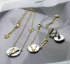 Modedesigner Halskette gegen Buchstaben Anhänger Banshee Kopf 18K Gold plattiert Frauen VE0215632557