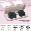 Bling Crystals Lunettes de soleil décoratives Holder Hard Case Eyes Glasses Rangement Organisateur Boîte pour les femmes Gift 240419