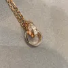 Luxus Fi Halskette Designer Juwelierfeier Sterling Sier Doppelringe Diamd Anhänger Roségold Halsketten für Frauen Fancy Dr. LG Kette Juwel R6DM#