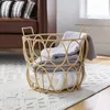 Better Homes Gardens Large Natural Poly Rattan Open Weave Round Basket 240415