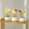 Varken Haakbloem Decoratieve bloem potten Kawaii gebreide pot bloem bruiloft Room Decor Handgemaakte geschenken Desktop ornament 240424