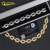 Bijoux brillant 15 mm Collier de hiphop personnalisé VVS Moisanite Link Chain Iced Out Gold plaqué Sier Men Cuban Bracelet