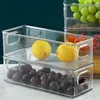 Keukenopslag 1PC-Refrigerator Food Container Koelkast Organisator Bins stapelbare koelkastkast met handaccessor