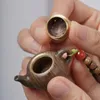 Strand Green SandalwoodSmall Handheld 6mm Female Handstring Buddha Beads Sandalwood Handle Pot Tea Pendant Antique Jewelry