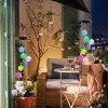 Decorations Solar Powered Outdoor LED Solar Round Ball Wind Chime Lamp Garden Lawn Landscape Holiday Light Garden Decoration Lantern