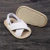 Sandalen Sommerbaby Schuhe Mädchen Sandalen weiche Sohlen Nicht-Slip-Schieberegler Solid Wanderschuhe für Neugeborene und kleine Kinder im Alter von 0 bis 18 Monaten L240429