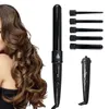 5 в 1 Профессиональные волосы керлинг Lron Waver Wear Flower Cone Electric Hair Burler Roller Curling Wand 240429
