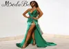 Modabelle Cheap V Nece Emerald Green Evening Dress Sexy Long Plosed High Slit Maxi Dunding Dounge Dounge Dep