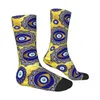 Mulheres meias do Evil Eye Charm Winter Abstract Greek Mati meias da moda Unissex de alta qualidade Design Outdoor On Slip