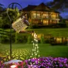 Décorations arrosage solaire extérieur peut léger étoile jardin de douche art led corde légère cheminée de cheminement légers suspendus