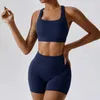 Suisses combinées féminines 2 pièces Set Femmes Workout Suit survêtement Push up Sportswear Gym Clothing Fitness Bra High Waist Leggings Sports Costumes Y240426