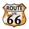 Autre organisation d'entretien ménager établit US Route 66 Irregar Shield Metal Tin Sign Vintage Bar Motor Club Cafe Garage Pin Up Signs Wall Dhni6