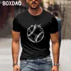Camisetas masculinas de tamanho grande personalidade Tops 3D Baseball Print T-shirt 2024 Summer Men Men Manga curta Sport casual de pescoço