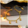 Bracelets de charme créateur de mode classique 4 / quatre feuilles de bijoux de trèfle en or pour femmes chaîne élégante bijourie cadeau sans drop délivre dheff